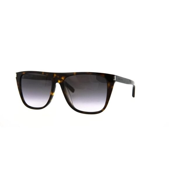 Saint Laurent Unisex Square/Rectangle Havana Havana Grey Fashion Designer - Picture 1 of 5
